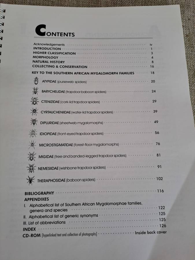 Baboon and Trapdoor Spiders of Southern Africa: An Identification Manual plus CD