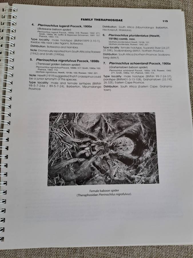 Baboon and Trapdoor Spiders of Southern Africa: An Identification Manual plus CD