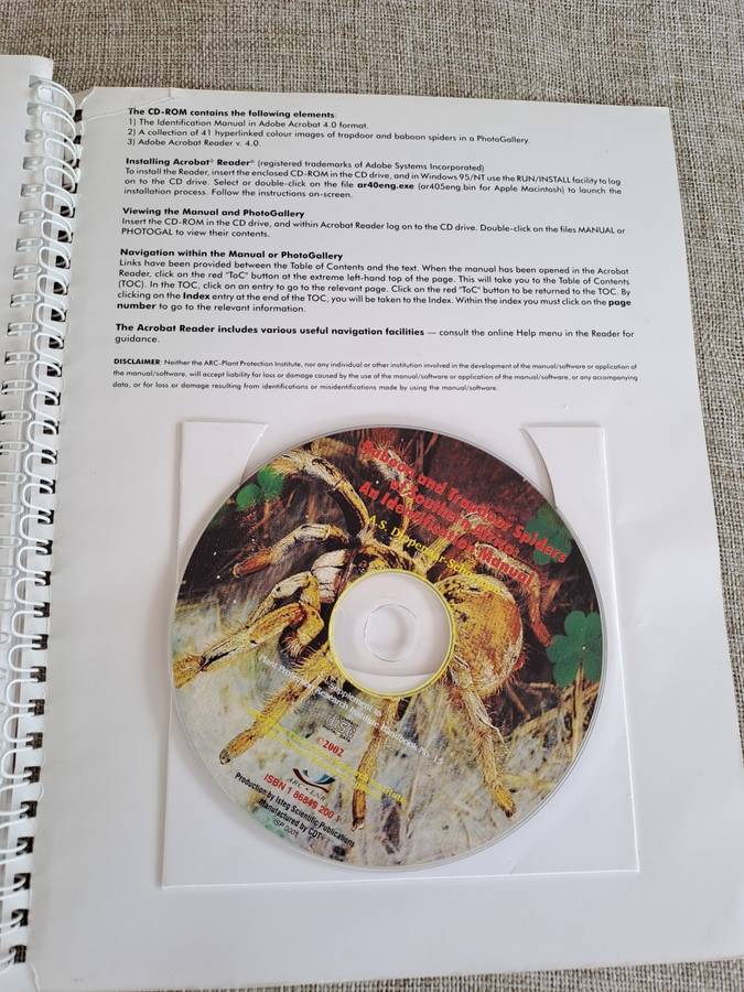 Baboon and Trapdoor Spiders of Southern Africa: An Identification Manual plus CD