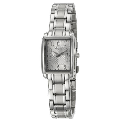 CARAVELLE BY BULOVA SILVER DIAL CLASSIC ELEGANT WOMENS TANK WATCH