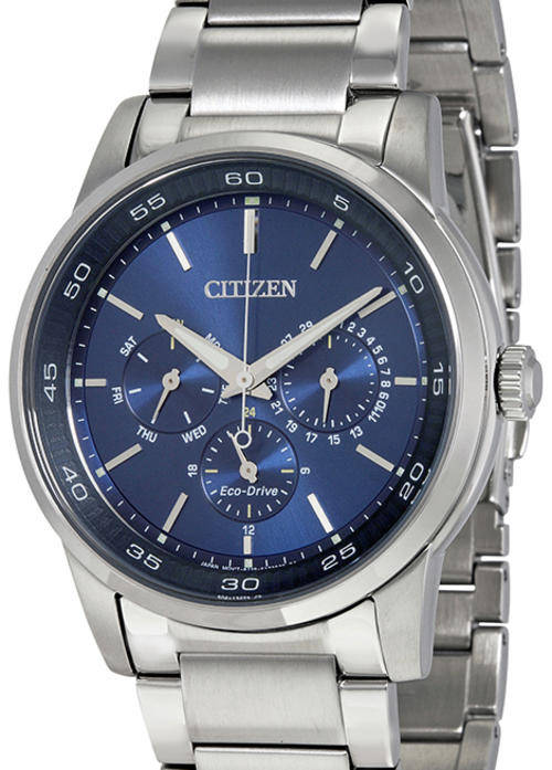 Best Price! CITIZEN ECO-DRIVE MULTI-FUNCTION Blue Dial Stainless Steel Mens Chronograph