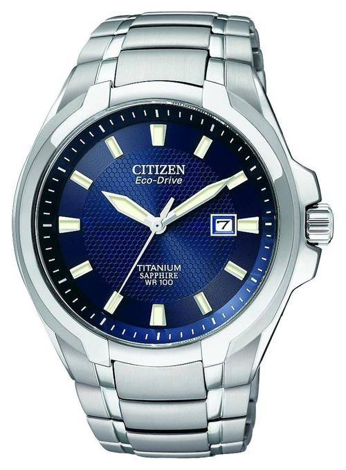CITIZEN ECO-DRIVE TITANIUM Dark Blue Dial Mens Watch *Best Price*