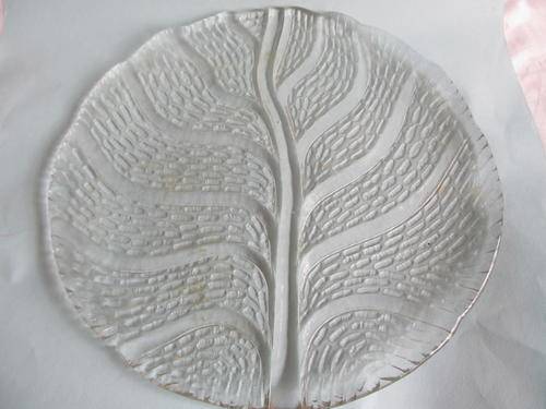 LARGE GLASS ROUND TRAY