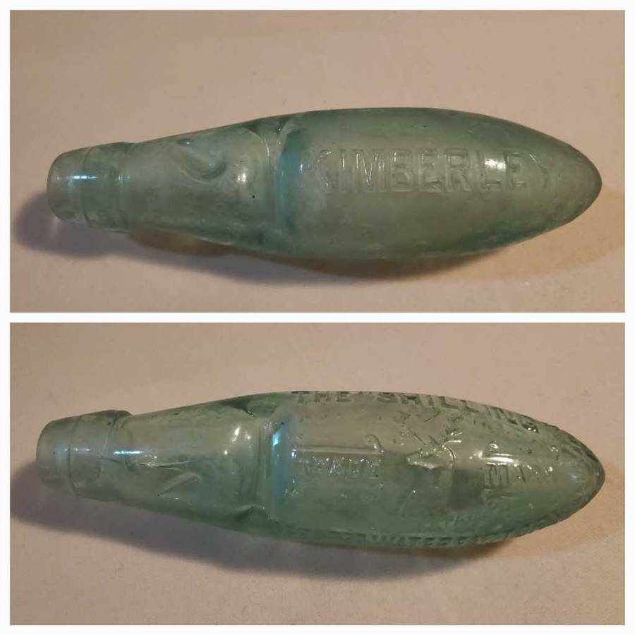 Vintage Bottles x2 - Kimberley (THE SHILLING) & Beaconsfield (P SULLIVAN) - RARE & COLLECTIBLE