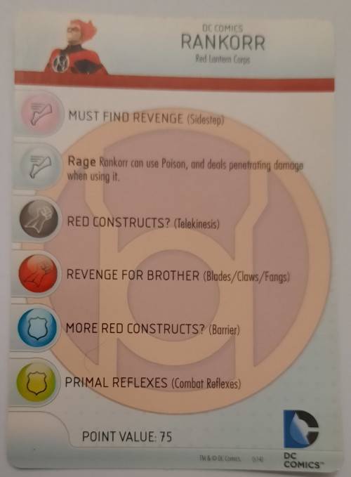 Heroclix War of light #14 Rankorr