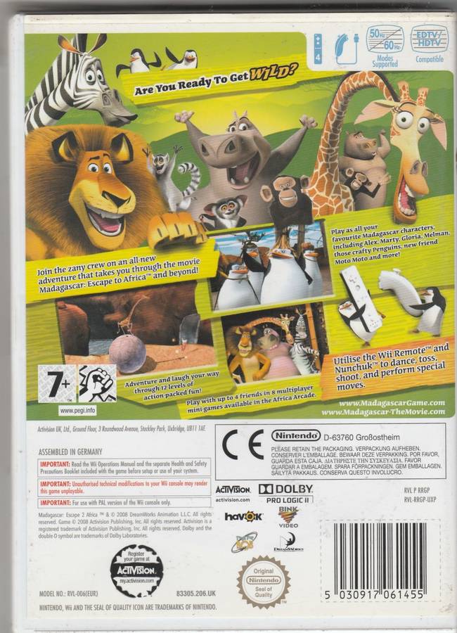 Madagascar Escape 2 Africa ( Wii)
