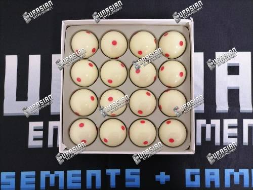 White ball with red dots