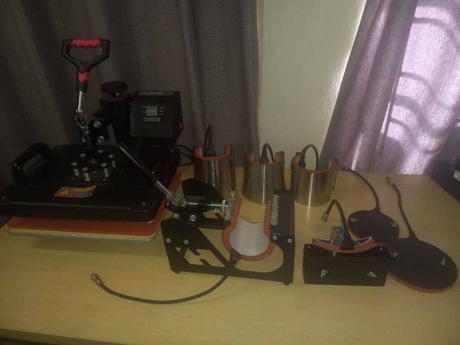 8 IN ONE HEAT PRESS 360 SWING + FREE HTV