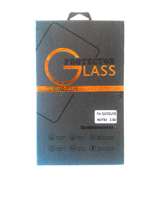 Galaxy Note 4 Tempered Glass Screen Guard / Protector Package Front