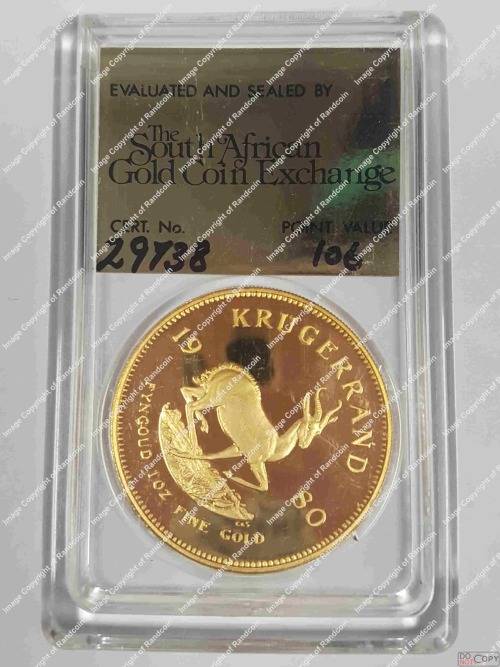 *#* 1980 Proof Krugerrand 1 Ounce in SAGCE capsule *#*