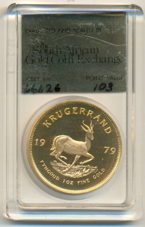 *#* 1979 Proof Krugerrand 1 Ounce in SAGCE capsule *#*