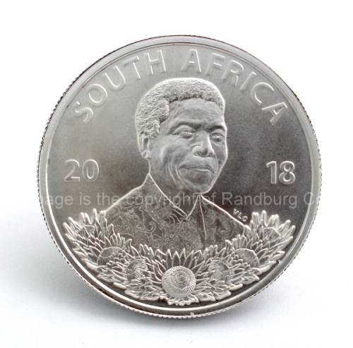 *#* 2018 Silver Uncirculated R1 Mandela Life of A Legend Protea Coin *#*