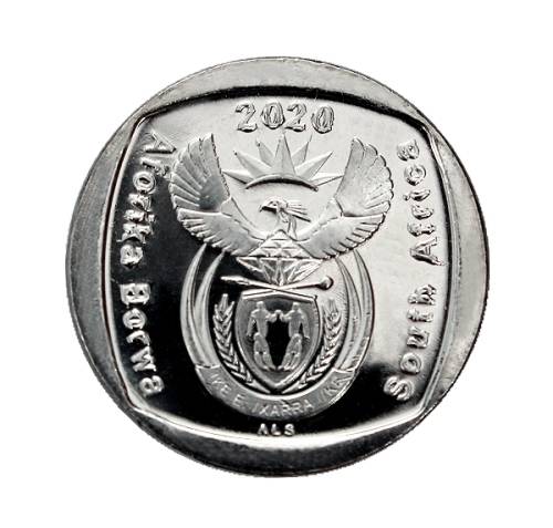 *#* Award Winning - 2020 SA Mint Issued 25 Year Democracy Nickel R2 Freedom and Security *#*