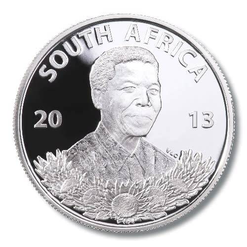 *#* 2013 SILVER Proof Protea R1 - MANDELA - Life of a Legend-coin ONLY, capsule scratched *#*