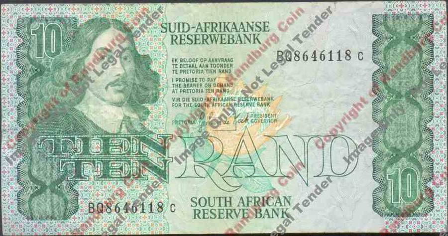 *#* GPC De Kock 3rd Issue - Ten Rand Note 1985 - VF *#*