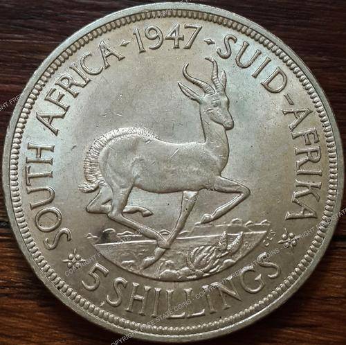 1947 Union of South Africa 5 Shilling (5/-)