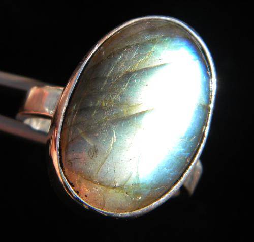 11 gm CHARMING !!! Natural Madagascar Labradorite 925 Silver Ring ~ NR!!!