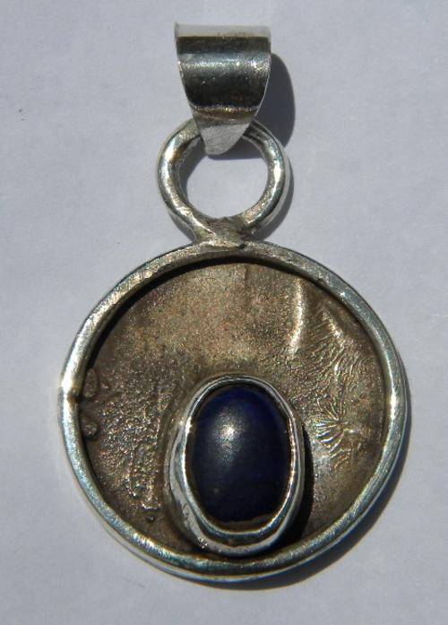 55ct .DREAMY!!!Lapis Lazuli 925 Silverl  Pendant ~NR!!