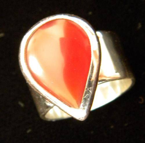 Handcrafted!!!Natural Carnelian Silver Ring!!!