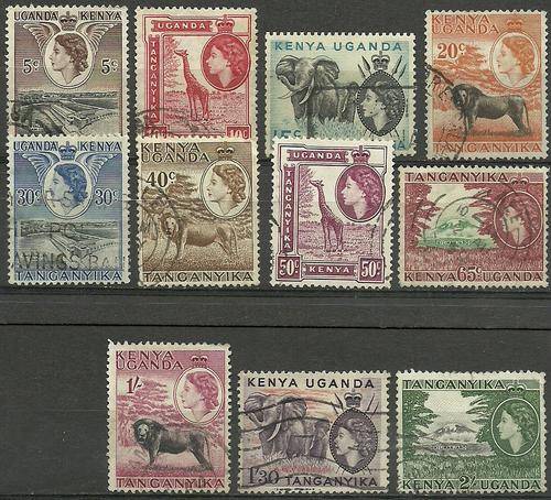 Uganda,Tancanyika & Kenya part set stamps in good used condition
