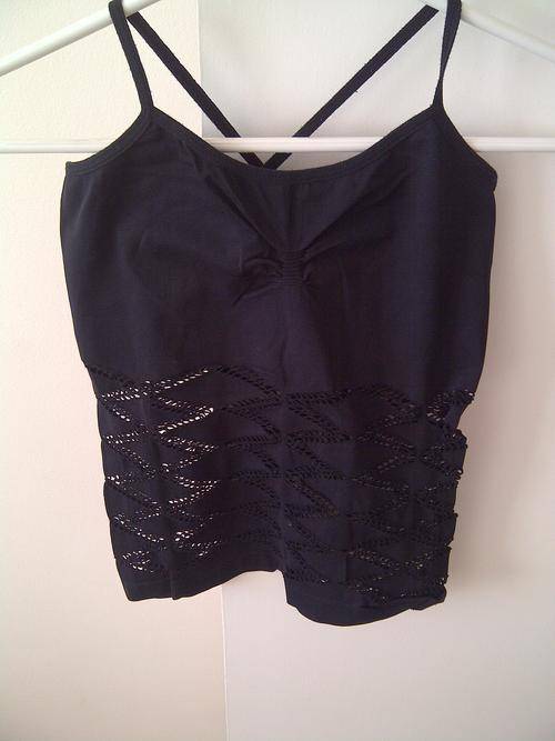 Paris Paris black vest top - small