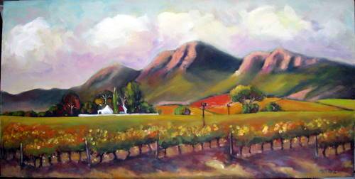 Helderberg grape pickers -600 x 1200 x44mm- by May Page