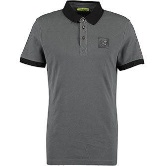 Versace Jeans Charcoal Short-Sleeved Polo Shirt