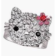 Hello Kitty Crystal (adjustable )Ring
