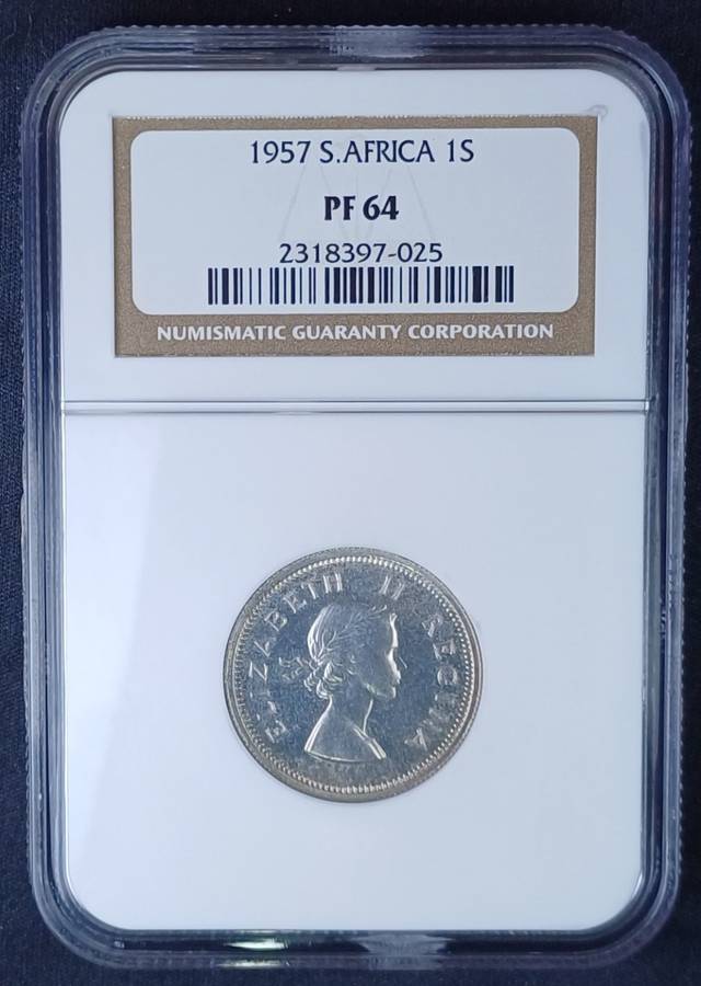 1957 SA 1 Shilling*NGC PF64