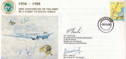 South African Air Force - Signed Cover