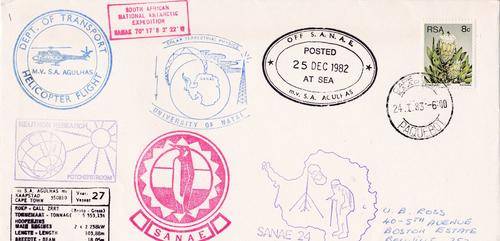 SANAE (South African National Antarctic Expedition, Posted at Sea, Helicopter Flight, Research Cover