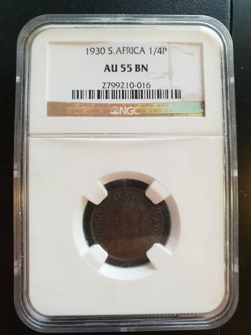 1930 Farthing 1/4 Penny AU 55 BN