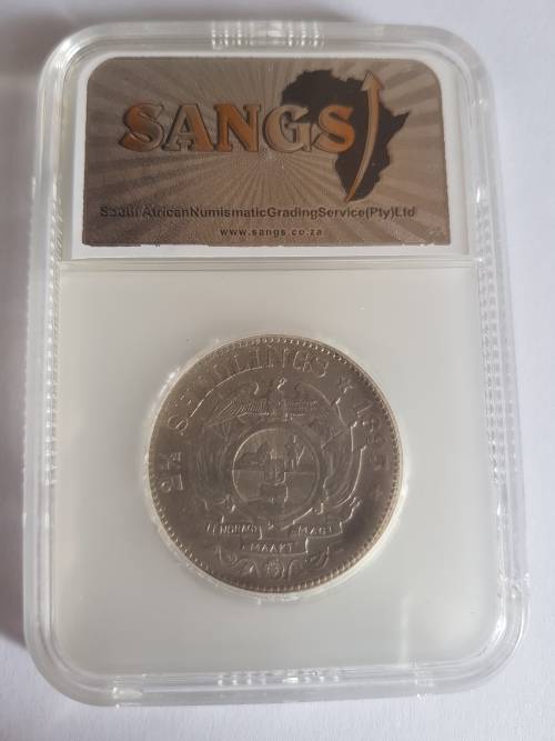 1895 ZAR 2.5 SHILLING VF DETAILS POLISHED