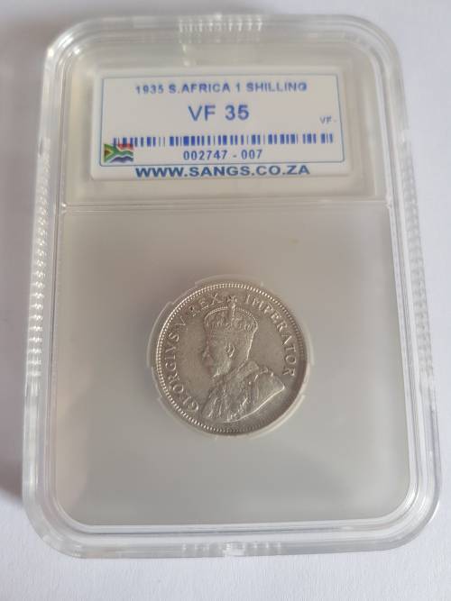 1935 S.AFRICA 1 SHILLING VF35