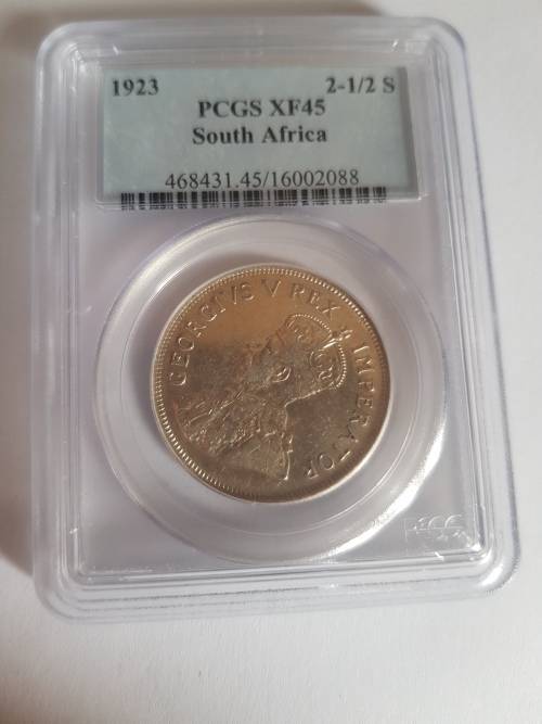1923 S.AFRICA 2.5 SHILLING XF 45