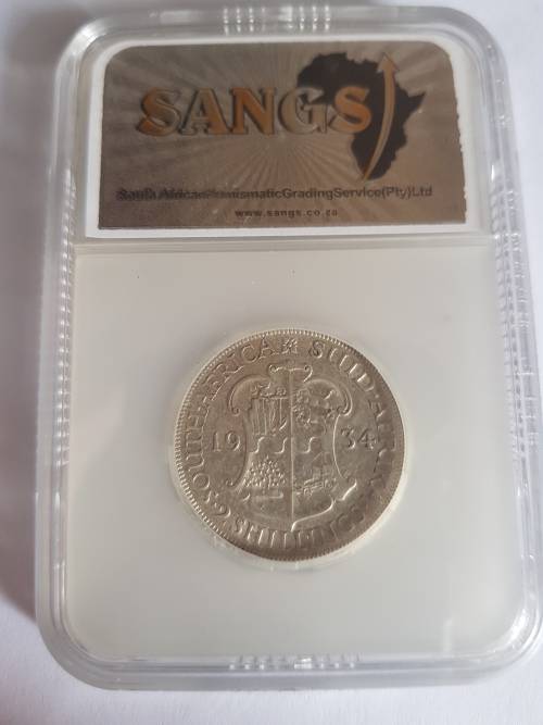1934 S.AFRICA 2 SHILLINGS XF 40