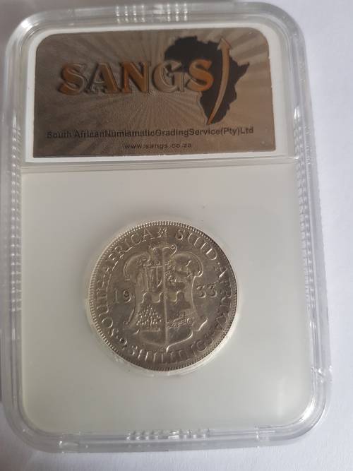 1933 S.AFRICA 2 SHILLINGS XF40