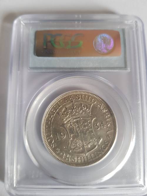 1934 S.AFRICA 2.5 SHILLINGS XF 45