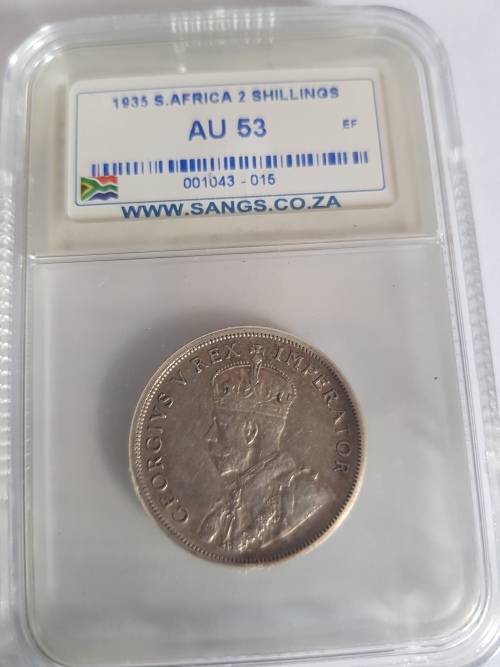 1935 S.AFRICA 2 SHILLINGS AU53