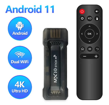 MX10 Ultra Tv Stick. 32GB, 4GB  (Disney+, YouCine, Netflix Compatible)
