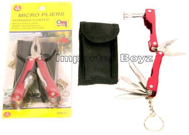 9 in 1 Titanium Coated Micro Pliers