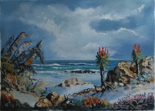 Acrylic Painting by Patty Mynhardt "Seascape" Crazy Wednesday Special - 26cm x 36cm
