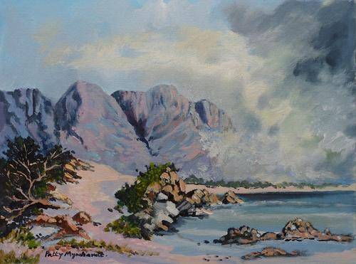 Special !!! Bids start with R1.00 !!!! Painting by Patty Mynhardt "Gordons's Bay"