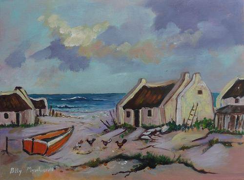 SPECIAL !!! Oil Painting by Patty Mynhardt "Orange Boat"