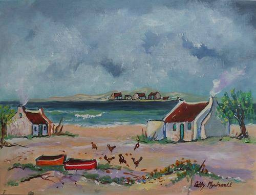 SPECIAL !!! Oil Painting by Patty Mynhardt "Feeding Chickens"