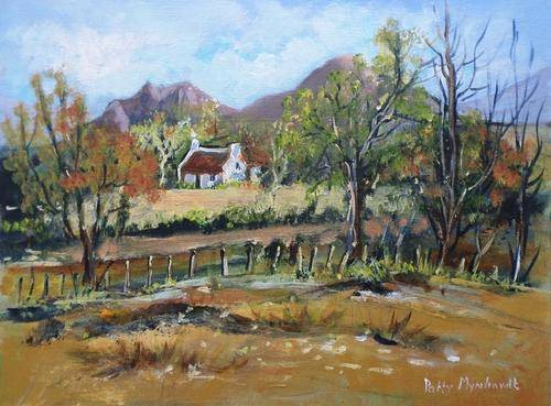 Crazy Special...!!! Acrylic Painting by Patty Mynhardt "At the foot of the Mountain"