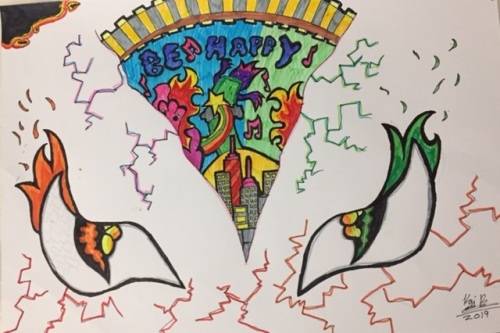 "Flower Party" Acrylic Painting by Kai Breukelman