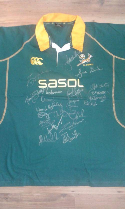Signed 2007 Springbok rugby jersey
