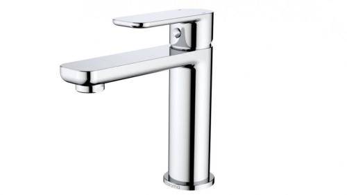 ROUND & SQUARE POLISHED CHROME BATHROOM BASIN MIXER