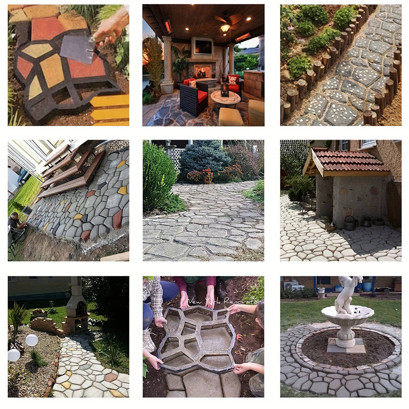 Beautiful And Convenient Floor Tile, Cement, Granite Plastic Mold, Rural Concrete Paving Mold